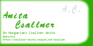 anita csallner business card